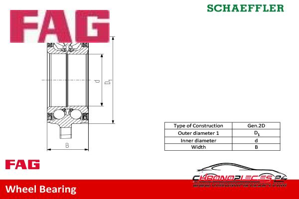 Achat de FAG 713 6103 80 Kit de roulements de roue pas chères