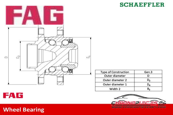 Achat de FAG 713 6108 10 Kit de roulements de roue pas chères