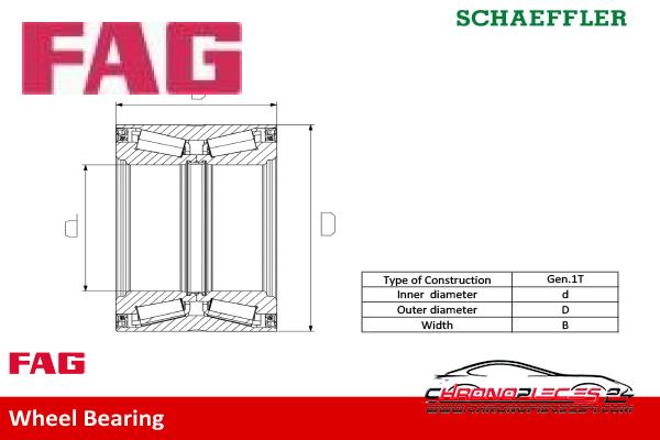 Achat de FAG 713 6301 80 Kit de roulements de roue pas chères