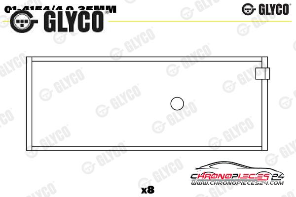 Achat de GLYCO 01-4154/4 0.25mm Coussinet de bielle pas chères