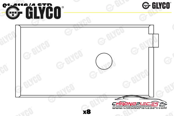 Achat de GLYCO 01-4116/4 STD Coussinet de bielle pas chères