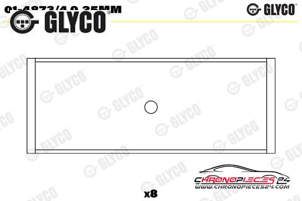 Achat de GLYCO 01-4873/4 0.25MM Coussinet de bielle  pas chères