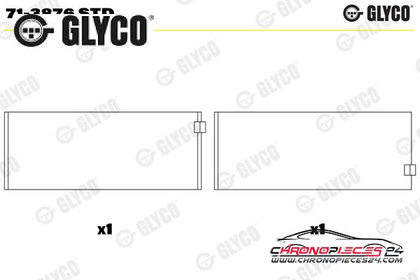 Achat de GLYCO 71-3876 STD Coussinet de bielle pas chères