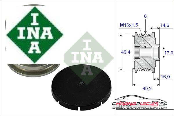 Achat de INA 535 0001 10 Poulie roue libre, alternateur pas chères
