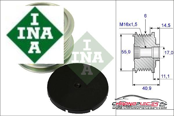 Achat de INA 535 0012 10 Poulie roue libre, alternateur pas chères
