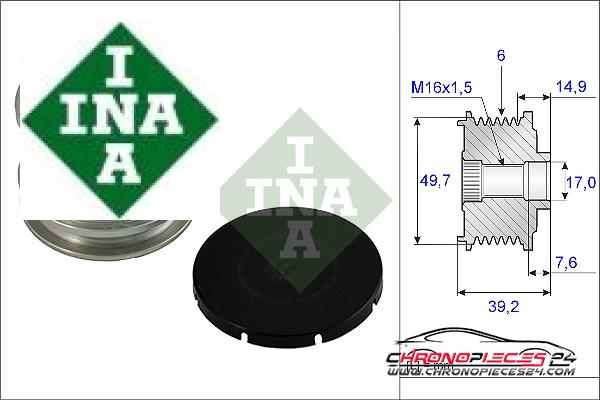 Achat de INA 535 0015 10 Poulie roue libre, alternateur pas chères