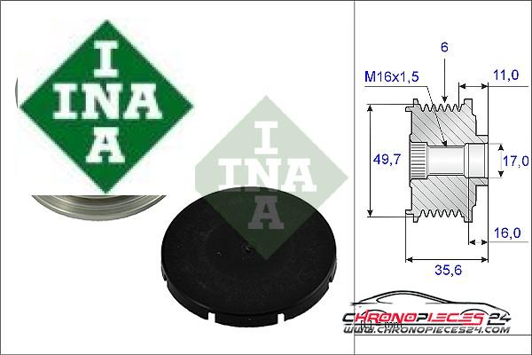 Achat de INA 535 0016 10 Poulie roue libre, alternateur pas chères