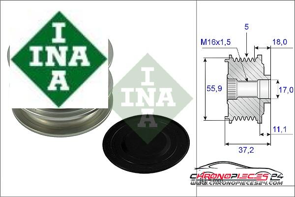 Achat de INA 535 0018 10 Poulie roue libre, alternateur pas chères