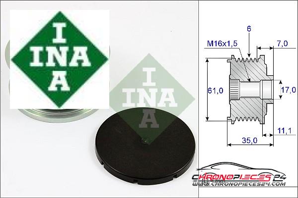 Achat de INA 535 0022 10 Poulie roue libre, alternateur pas chères
