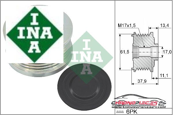 Achat de INA 535 0023 10 Poulie roue libre, alternateur pas chères