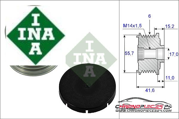 Achat de INA 535 0024 10 Poulie roue libre, alternateur pas chères