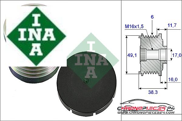 Achat de INA 535 0030 10 Poulie roue libre, alternateur pas chères