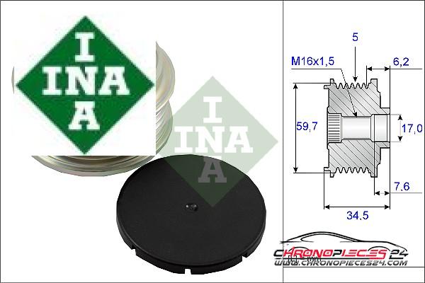 Achat de INA 535 0034 10 Poulie roue libre, alternateur pas chères
