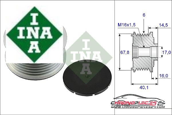 Achat de INA 535 0047 10 Poulie roue libre, alternateur pas chères