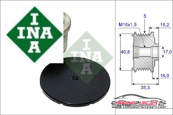 Achat de INA 535 0048 10 Poulie roue libre, alternateur pas chères