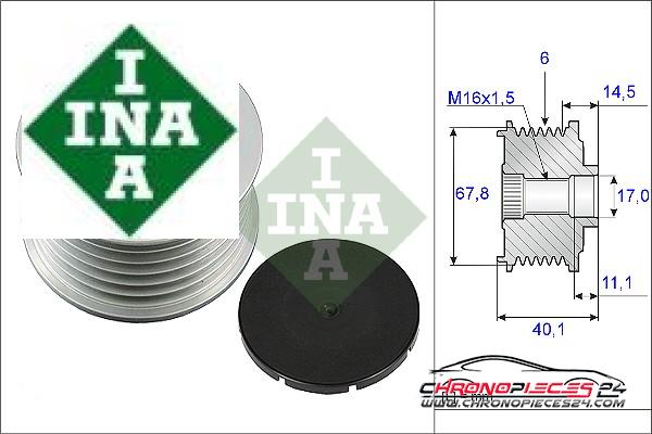 Achat de INA 535 0052 10 Poulie roue libre, alternateur pas chères