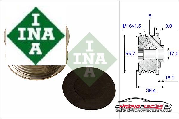 Achat de INA 535 0060 10 Poulie roue libre, alternateur pas chères