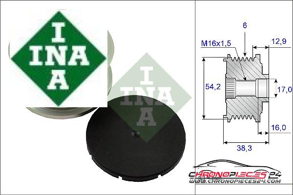 Achat de INA 535 0062 10 Poulie roue libre, alternateur pas chères