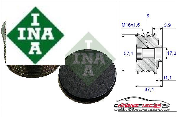 Achat de INA 535 0068 10 Poulie roue libre, alternateur pas chères