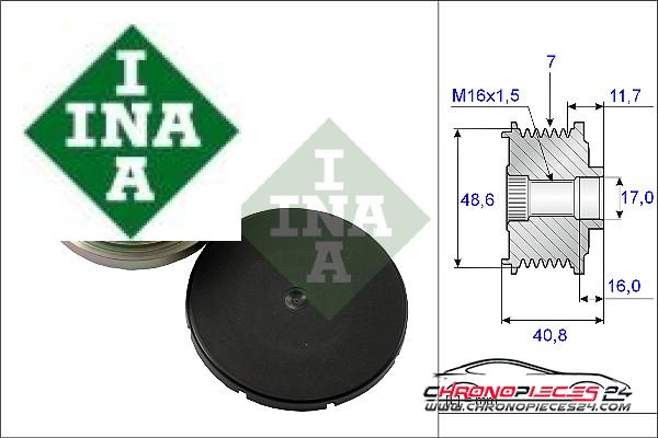 Achat de INA 535 0080 10 Poulie roue libre, alternateur pas chères