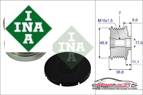 Achat de INA 535 0081 10 Poulie roue libre, alternateur pas chères
