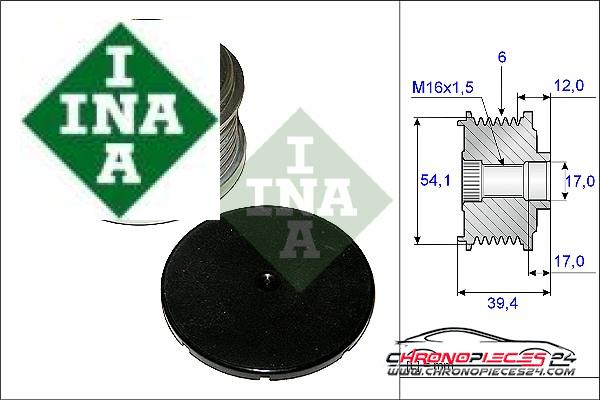 Achat de INA 535 0090 10 Poulie roue libre, alternateur pas chères