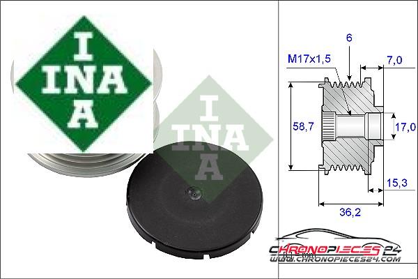 Achat de INA 535 0098 10 Poulie roue libre, alternateur pas chères