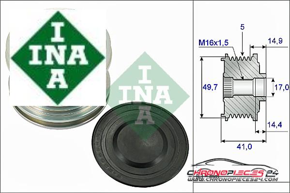 Achat de INA 535 0101 10 Poulie roue libre, alternateur pas chères