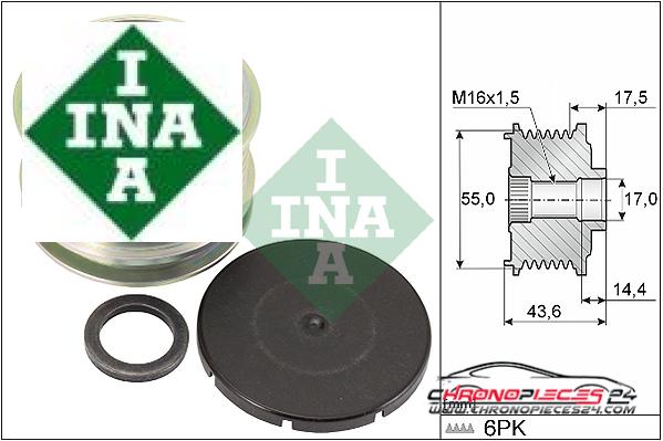 Achat de INA 535 0105 10 Poulie roue libre, alternateur pas chères