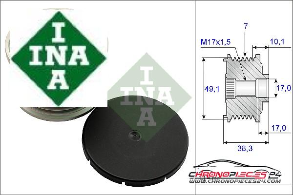 Achat de INA 535 0153 10 Poulie roue libre, alternateur pas chères