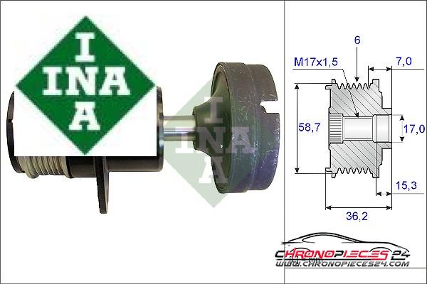 Achat de INA 535 0157 10 Poulie roue libre, alternateur pas chères