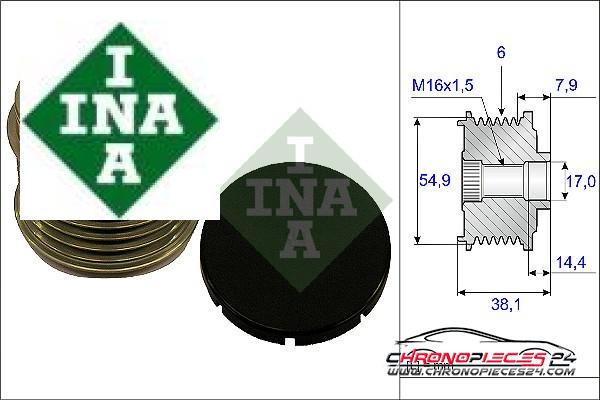 Achat de INA 535 0176 10 Poulie roue libre, alternateur pas chères