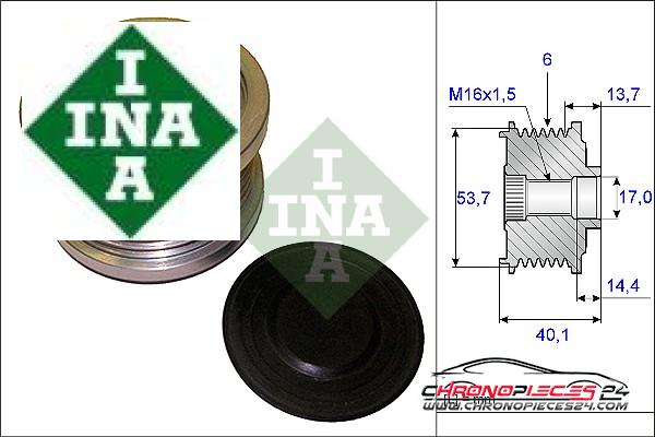 Achat de INA 535 0202 10 Poulie roue libre, alternateur pas chères