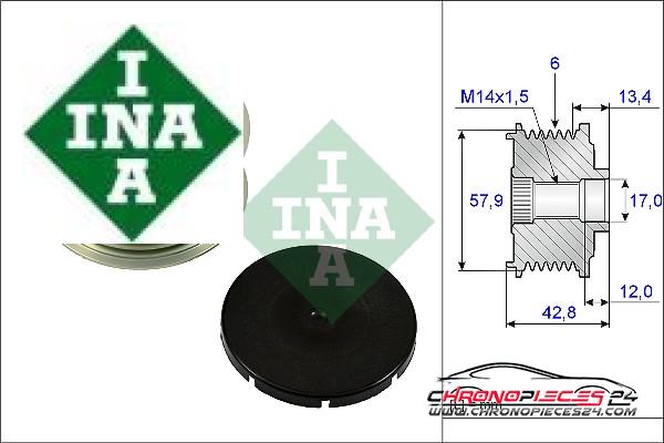 Achat de INA 535 0240 10 Poulie roue libre, alternateur pas chères