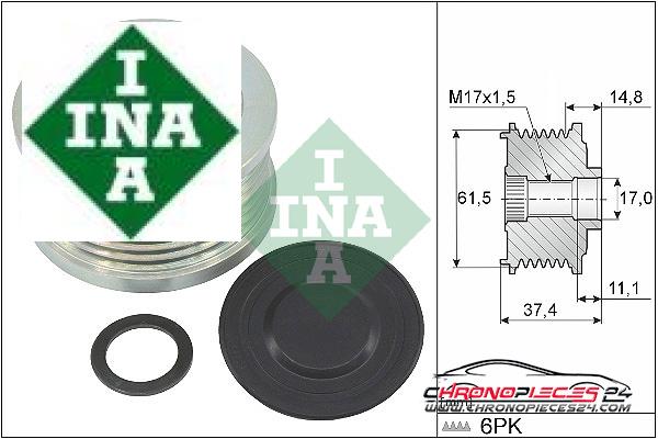 Achat de INA 535 0348 10 Poulie roue libre, alternateur pas chères