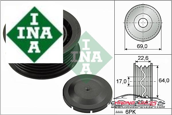 Achat de INA 532 0160 10 Poulie renvoi/transmission, courroie trapézoïdale à nervures pas chères