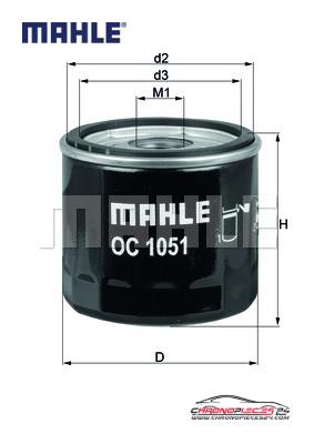 Achat de MAHLE OC 1051 Filtre à huile pas chères