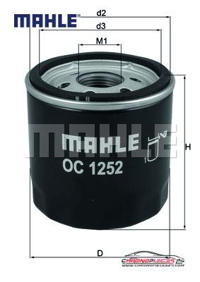 Achat de MAHLE OC 1252 Filtre à huile pas chères