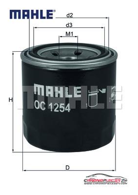 Achat de MAHLE OC 1254 Filtre à huile pas chères