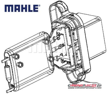 Achat de MAHLE ABR 97 000P Résistance, pulseur d'air habitacle pas chères