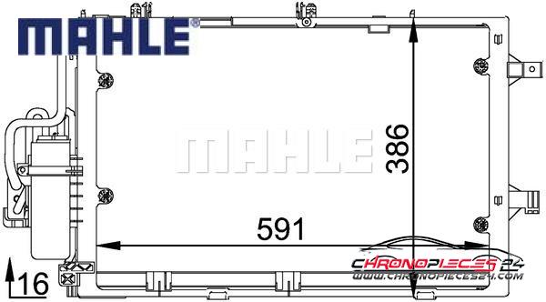 Achat de MAHLE AC 308 000P Condenseur, climatisation pas chères