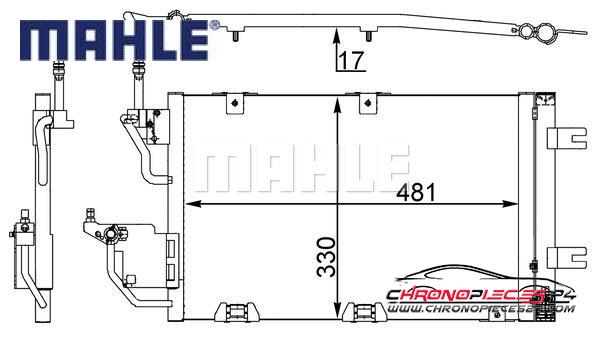 Achat de MAHLE AC 400 000S Condenseur, climatisation pas chères