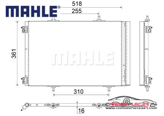 Achat de MAHLE AC 466 000S Condenseur, climatisation pas chères