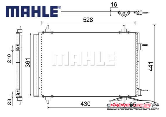 Achat de MAHLE AC 554 000S Condenseur, climatisation pas chères