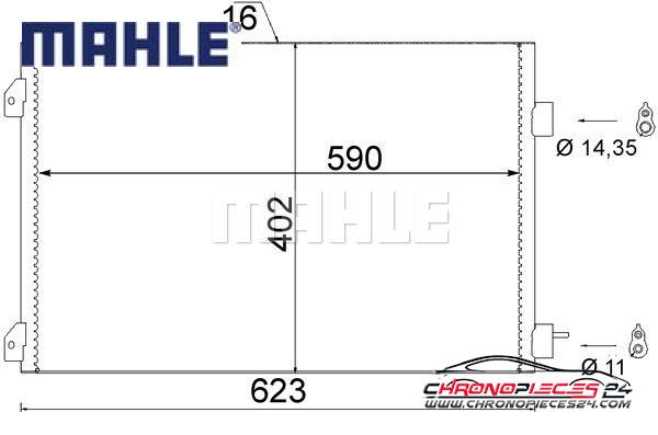 Achat de MAHLE AC 650 000S Condenseur, climatisation pas chères