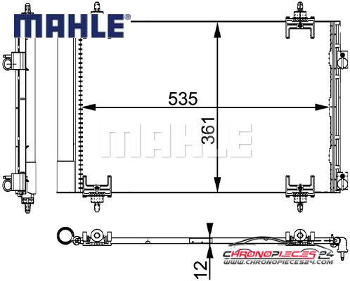 Achat de MAHLE AC 667 000P Condenseur, climatisation pas chères