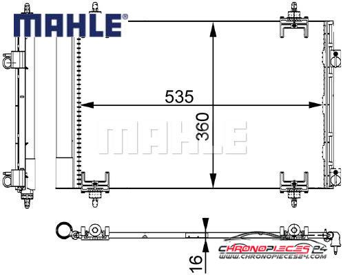 Achat de MAHLE AC 667 000S Condenseur, climatisation pas chères