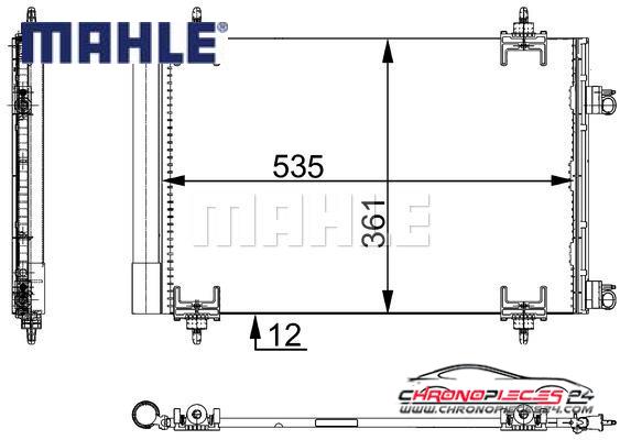 Achat de MAHLE AC 668 000S Condenseur, climatisation pas chères