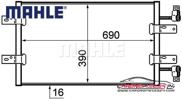 Achat de MAHLE AC 723 000P Condenseur, climatisation pas chères