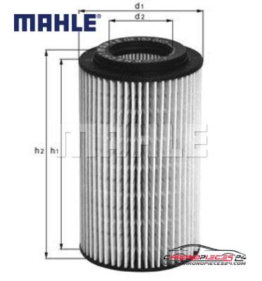 Achat de MAHLE OX 153D1 Filtre à huile pas chères